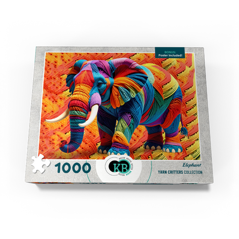 Elephant: Yarn Critters Collection 1000 Jigsaw Puzzle box view3