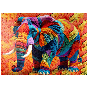 puzzleplate Elephant: Yarn Critters Collection 1000 Jigsaw Puzzle