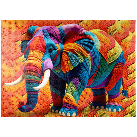 puzzleplate Elephant: Yarn Critters Collection 1000 Jigsaw Puzzle