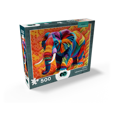 Elephant: Yarn Critters Collection 500 Jigsaw Puzzle box view2