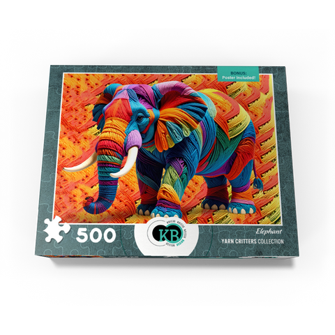Elephant: Yarn Critters Collection 500 Jigsaw Puzzle box view3