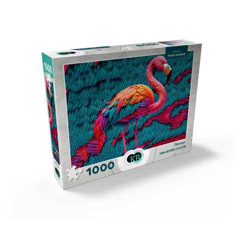 Flamingo: Yarn Critters Collection 1000 Jigsaw Puzzle box view2