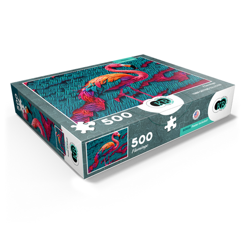Flamingo: Yarn Critters Collection 500 Jigsaw Puzzle box view1