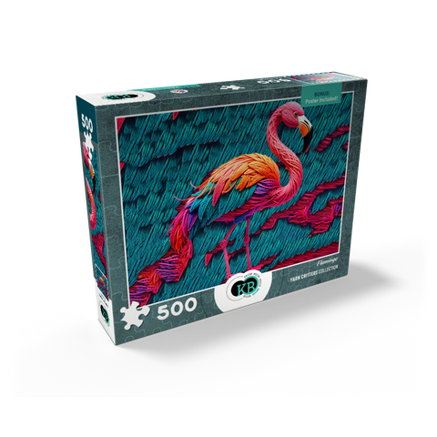 Flamingo: Yarn Critters Collection 500 Jigsaw Puzzle box view2