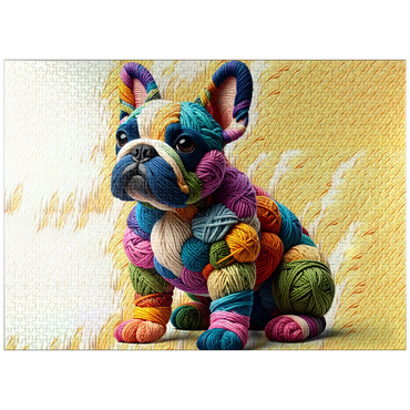 puzzleplate French Bulldog: Yarn Critters Collection 1000 Jigsaw Puzzle