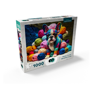 Rainbow French Bulldog: Yarn Critters Collection 1000 Jigsaw Puzzle box view2