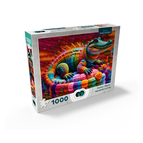 Rainbow Alligator: Yarn Critters Collection 1000 Jigsaw Puzzle box view2
