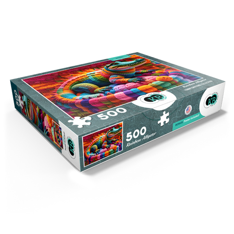 Rainbow Alligator: Yarn Critters Collection 500 Jigsaw Puzzle box view1