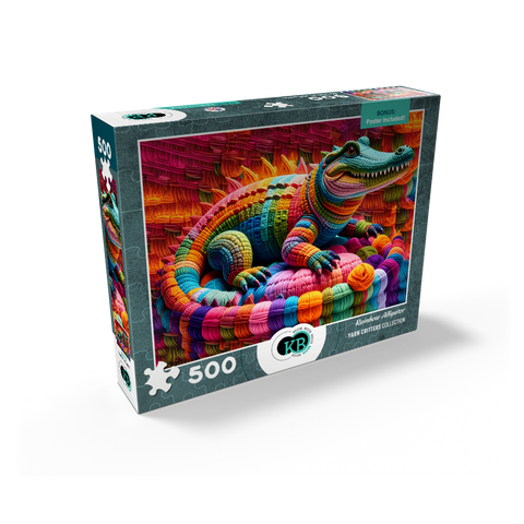 Rainbow Alligator: Yarn Critters Collection 500 Jigsaw Puzzle box view2