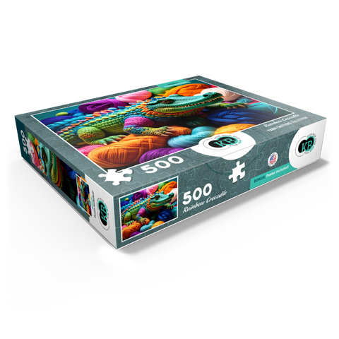 Rainbow Crocodile: Yarn Critters Collection 500 Jigsaw Puzzle box view1