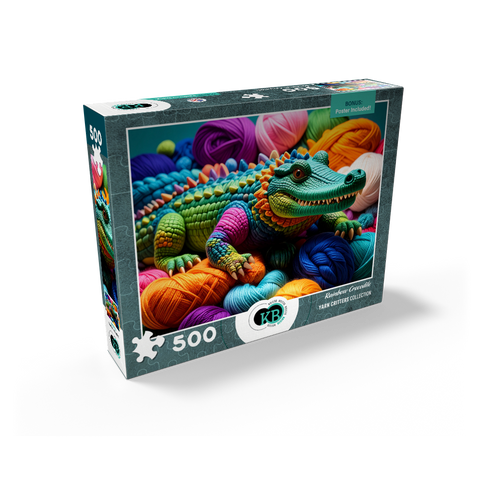 Rainbow Crocodile: Yarn Critters Collection 500 Jigsaw Puzzle box view2