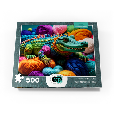 Rainbow Crocodile: Yarn Critters Collection 500 Jigsaw Puzzle box view3