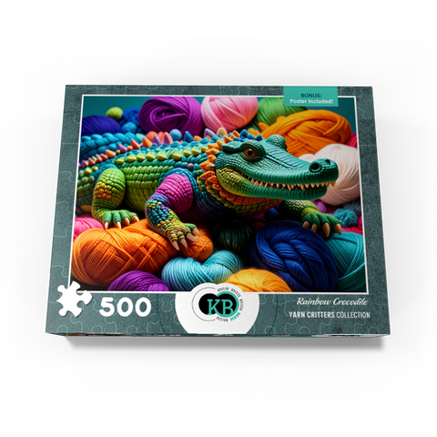 Rainbow Crocodile: Yarn Critters Collection 500 Jigsaw Puzzle box view3