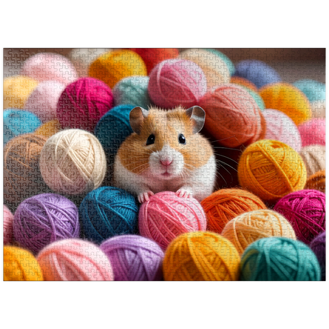 puzzleplate Hamster: Yarn Critters Collection 1000 Jigsaw Puzzle