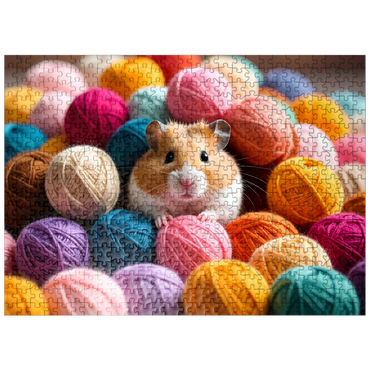 puzzleplate Hamster: Yarn Critters Collection 500 Jigsaw Puzzle