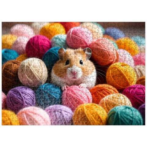 puzzleplate Hamster: Yarn Critters Collection 500 Jigsaw Puzzle