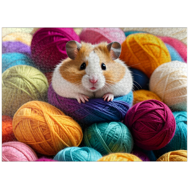 puzzleplate Cozy Hamster: Yarn Critters Collection 1000 Jigsaw Puzzle