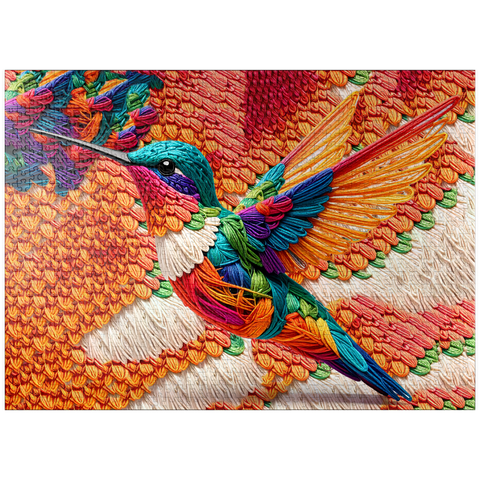 puzzleplate Hummingbird: Yarn Critters Collection 1000 Jigsaw Puzzle