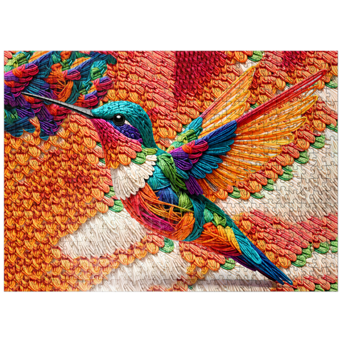 puzzleplate Hummingbird: Yarn Critters Collection 500 Jigsaw Puzzle