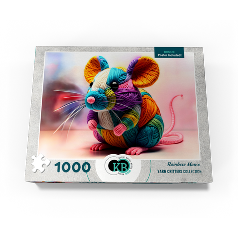 Rainbow Mouse: Yarn Critters Collection 1000 Jigsaw Puzzle box view3