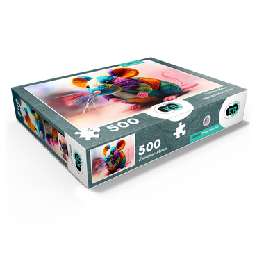 Rainbow Mouse: Yarn Critters Collection 500 Jigsaw Puzzle box view1