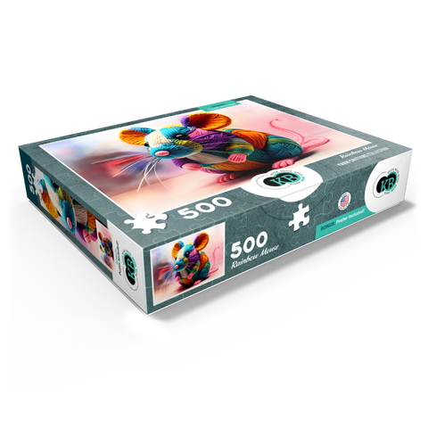 Rainbow Mouse: Yarn Critters Collection 500 Jigsaw Puzzle box view1