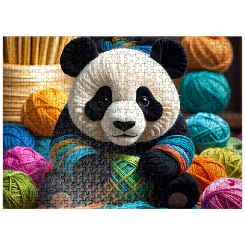 puzzleplate Panda: Yarn Critters Collection 500 Jigsaw Puzzle