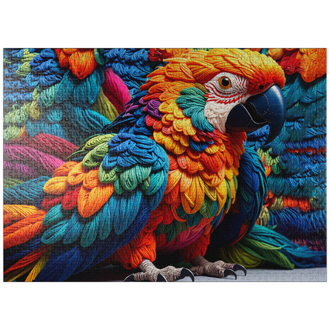 puzzleplate Parrot: Yarn Critters Collection 1000 Jigsaw Puzzle