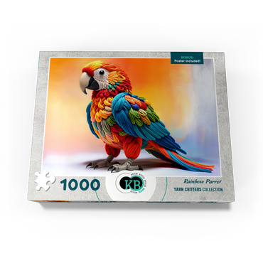Rainbow Parrot: Yarn Critters Collection 1000 Jigsaw Puzzle box view3