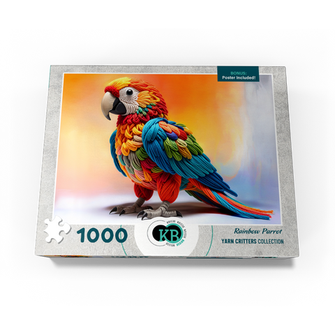 Rainbow Parrot: Yarn Critters Collection 1000 Jigsaw Puzzle box view3