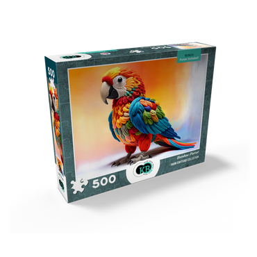Rainbow Parrot: Yarn Critters Collection 500 Jigsaw Puzzle box view2