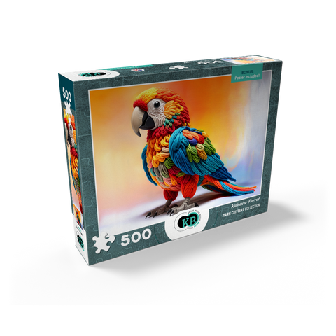 Rainbow Parrot: Yarn Critters Collection 500 Jigsaw Puzzle box view2