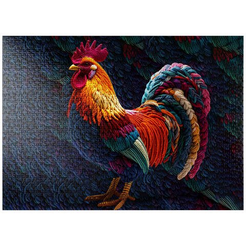 puzzleplate Rooster: Yarn Critters Collection 1000 Jigsaw Puzzle
