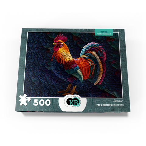 Rooster: Yarn Critters Collection 500 Jigsaw Puzzle box view3