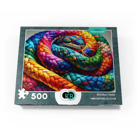Rainbow Snake: Yarn Critters Collection 500 Jigsaw Puzzle box view3