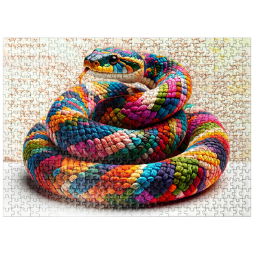 puzzleplate Snake: Yarn Critters Collection 500 Jigsaw Puzzle