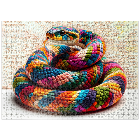 puzzleplate Snake: Yarn Critters Collection 500 Jigsaw Puzzle