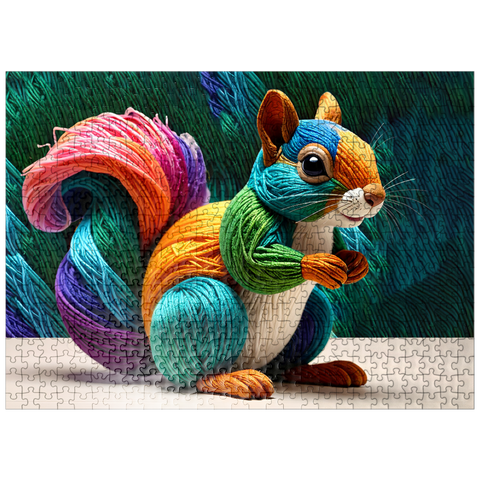 puzzleplate Squirrel: Yarn Critters Collection 500 Jigsaw Puzzle