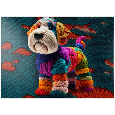 puzzleplate Terrier Dog: Yarn Critters Collection 1000 Jigsaw Puzzle