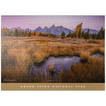 puzzleplate Grand Teton National Park: Schwabacher Landing 1000 Jigsaw Puzzle