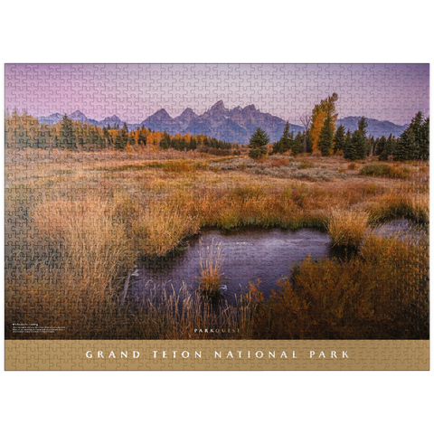 puzzleplate Grand Teton National Park: Schwabacher Landing 1000 Jigsaw Puzzle