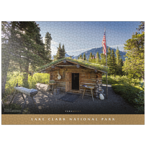 puzzleplate Lake Clark National Park: Proenneke's Cabin 1000 Jigsaw Puzzle