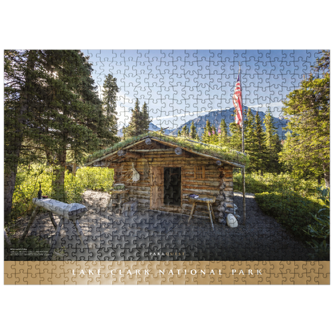 puzzleplate Lake Clark National Park: Proenneke's Cabin 500 Jigsaw Puzzle