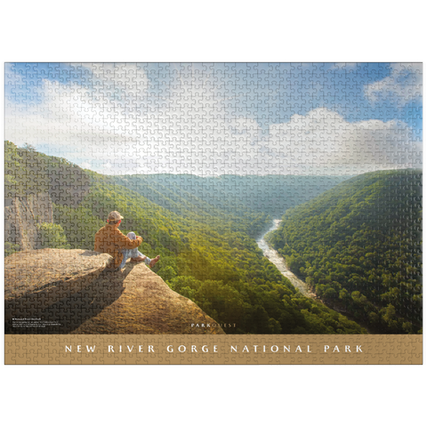 puzzleplate New River Gorge National Park: Diamond Point Overlook 1000 Jigsaw Puzzle