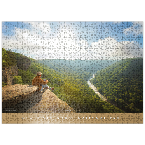 puzzleplate New River Gorge National Park: Diamond Point Overlook 500 Jigsaw Puzzle