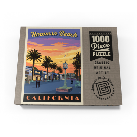 Hermosa Beach Pier Sunset Charm, California 1000 Jigsaw Puzzle box view3