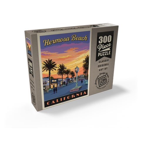 Hermosa Beach Pier Sunset Charm, California 300 Jigsaw Puzzle box view2