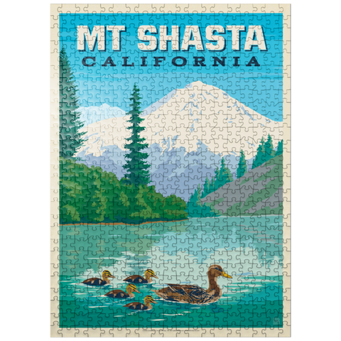 puzzleplate Mount Shasta Duck Lake Serenity, California 500 Jigsaw Puzzle