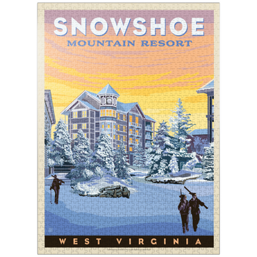 puzzleplate Snowshoe Mountain Resort Winter Charm, West Virginia 1000 Jigsaw Puzzle