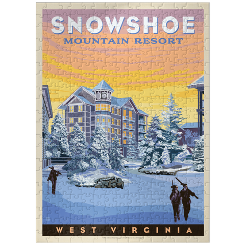 puzzleplate Snowshoe Mountain Resort Winter Charm, West Virginia 300 Jigsaw Puzzle
